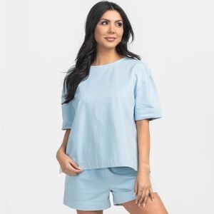 Southern Shirt Company On The Daily Tee Skyway Blue Size Medium NWT